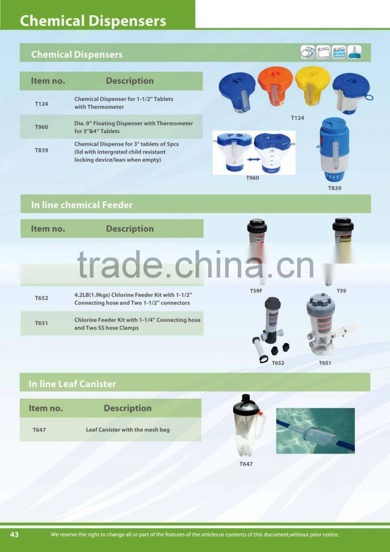 Made in china Swimming Pool Equipment chemical dispenser