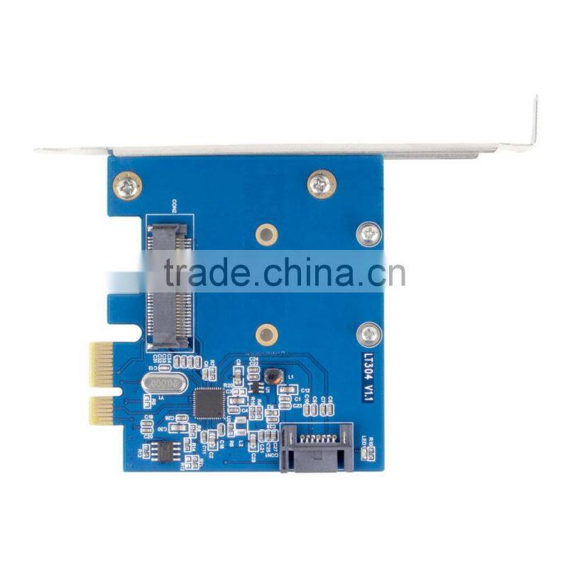 Mini PCI-E USB 3.0 PCI-E PCIe to mSATA SSD+SATA3.0 Combo Extender Mini PCI-E SSD Adapter PCI-E toSATAIII Card/mini pcie to pcie