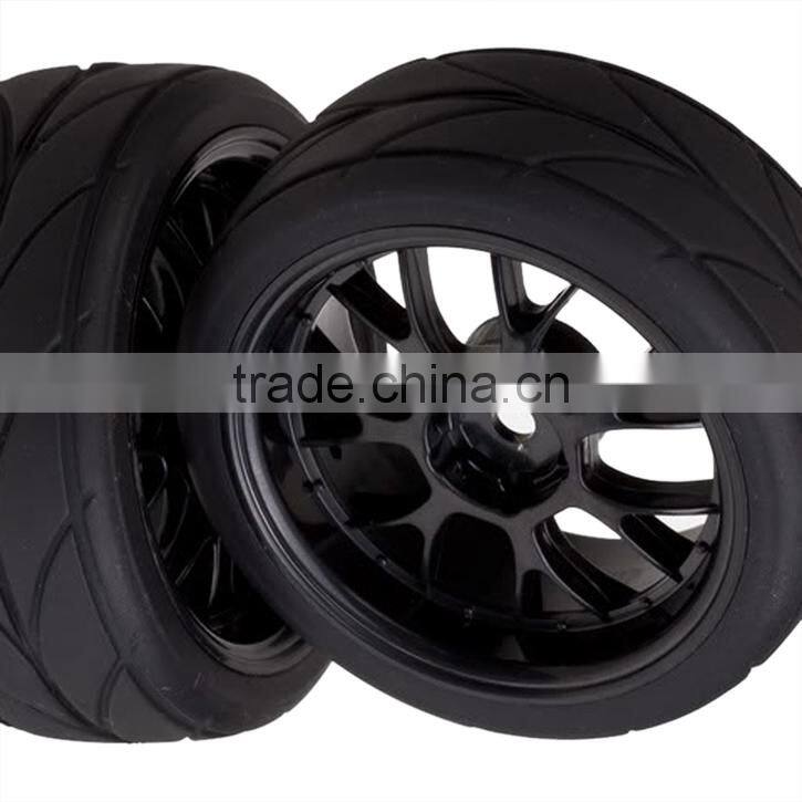 New Price of Car Tires Car Wheel 6111 1/10 ON ROAD RC CAR Wheel Rim & Tyre Black