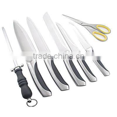 8pcs stianless steel kitchen knife with knife grinder set