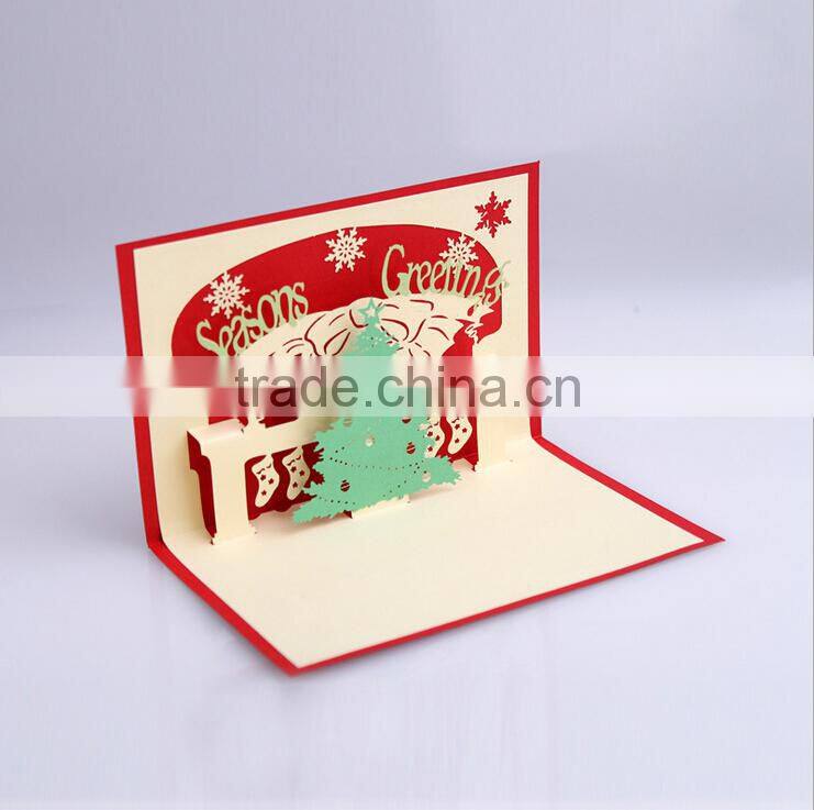 3D Christmas Tree Greeting Cards Handmade Decoration Greeting Card Wholesale