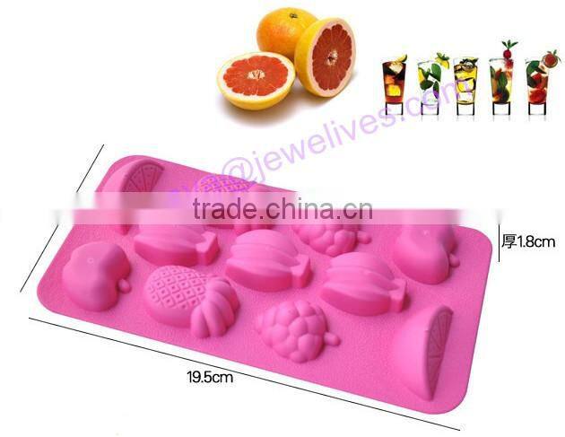 Food grade banana shaped Silicone ice cube tray