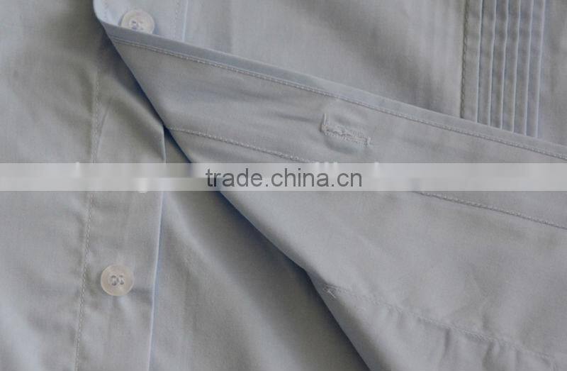 Men's 100% cotton Guayabera shirt with long sleeve and pintuck