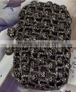 Skull diamond evening Bag bat handle evening bag hand bag