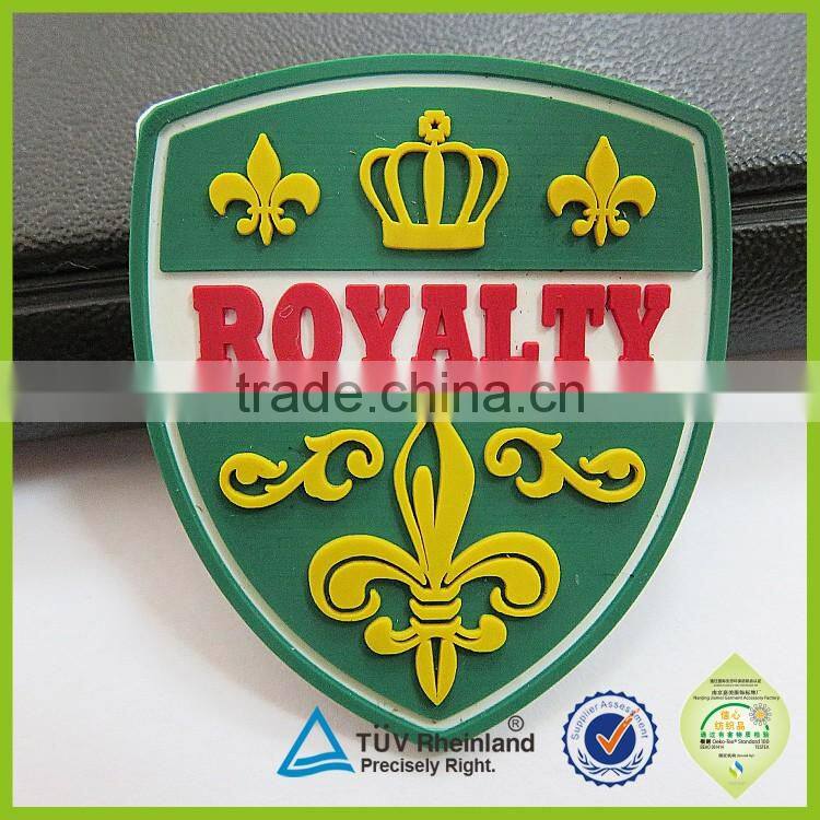 self-adhesive Rubber patch logo OEM rubber flag patch label