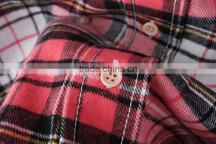 100% cotton men's yarn dyed flannel check/plaids shirt ,long sleeve flannel shirt