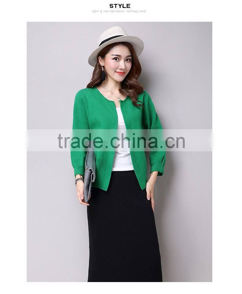 Wholesale New fashion knitted cardigan tops candy color ladies cardigan sweater women cardigan