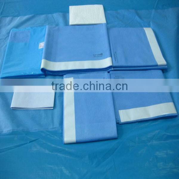 Bottom Price Blue EO Sterile Surgical Basic Drape Packs Made in China