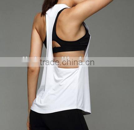 Womens Basic Loose Low V Neck Racerback Sport Tank Top Vest Ladies Tank Tops