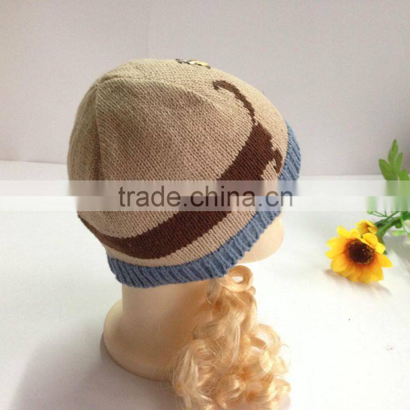 new acrylic lovely knitted baby hats factory