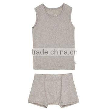 Green linear design casual vest tops for kids