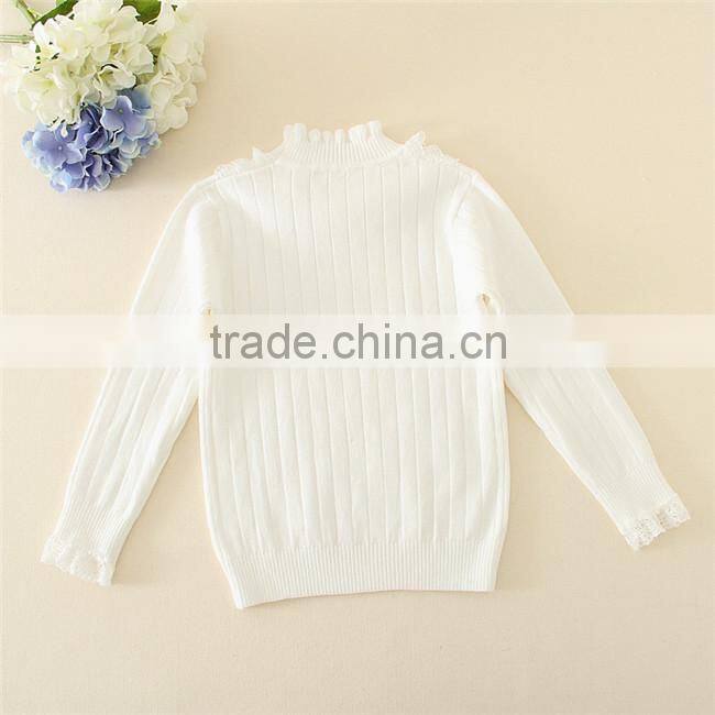 2015 new snow white color children sweater long knitwear kids girls sweater from chinese factory