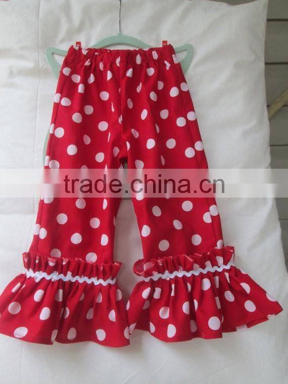Wholesale Children's Clothes Girls Pants Girls Ruffle Polka Dot Print Baby Leggings