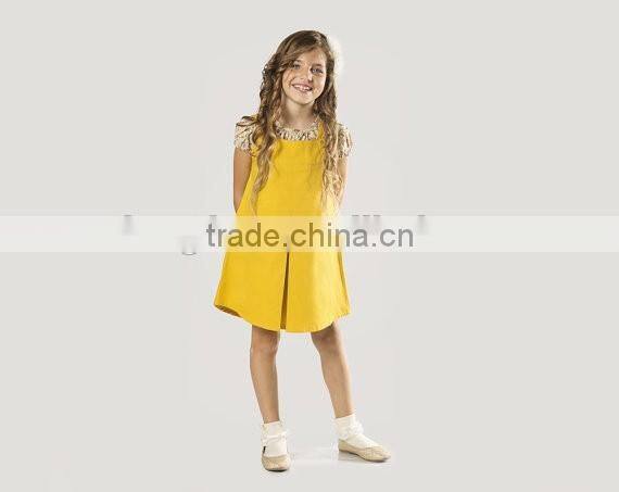 wholesale kid clothes knee lenght pinafore dress boutique girl clothing 2017