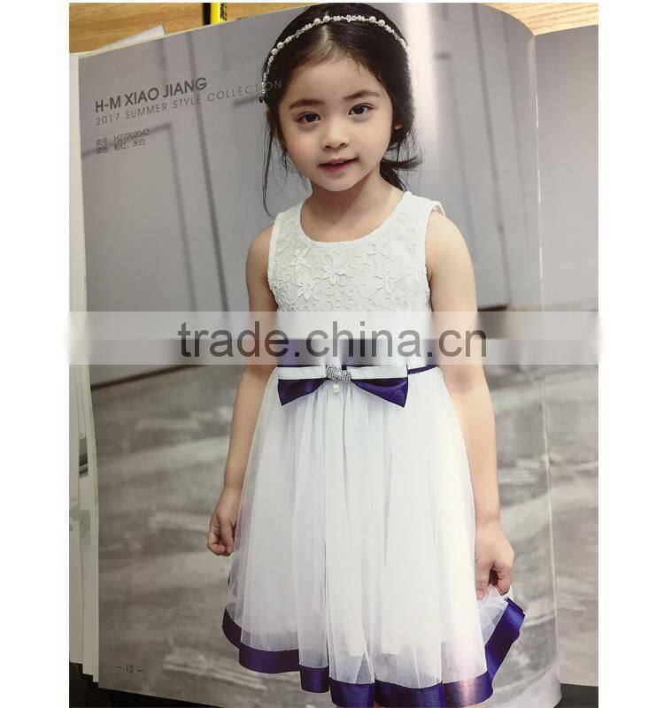 Boutique girl clothing fashion sleeveless baby girl frock design