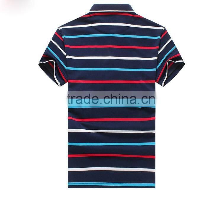 Custom 2016 latest fashion short sleeve contrast collar mens polo collar t shirt