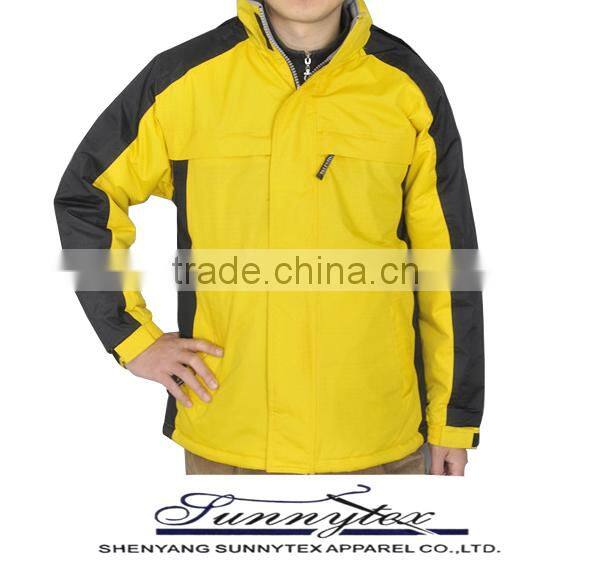 mens winter jacket coat pocket and polo collar