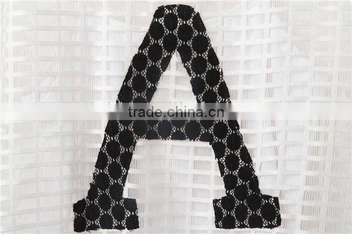 hollow out net designed sports style latest summer fashion women blouses elegant, lace embroidery blouse