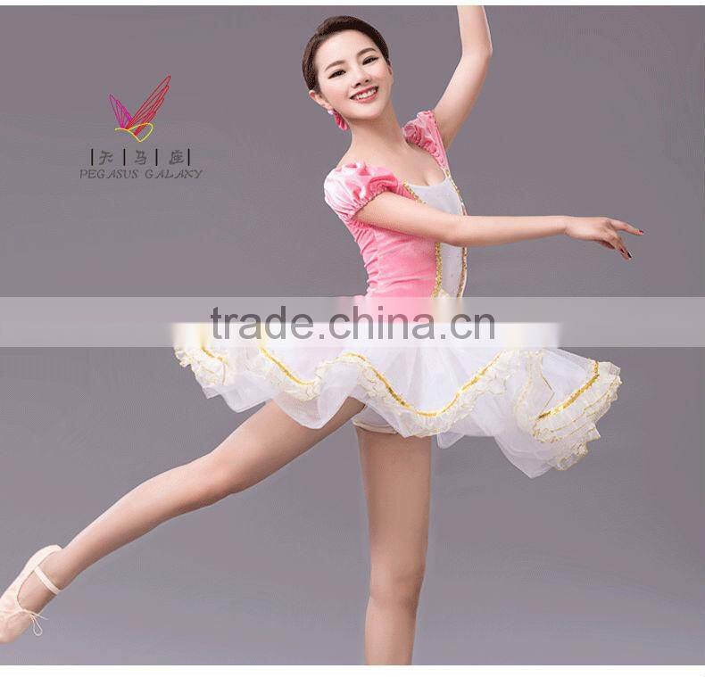 factory outlet good price and quality pink velvet ballet tutu dress dance wear for girls and adult