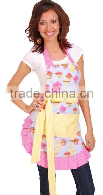 Women's Apron Sadie Damask Black