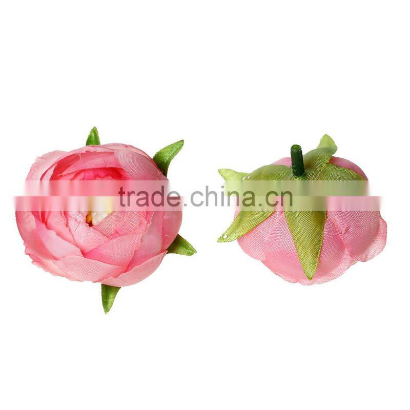 Custom Terylene Decoration Millinery Pink Factory Direct Artificial Flowers