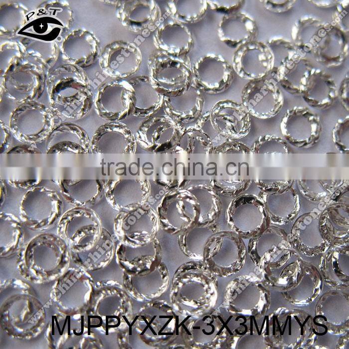 3x3mm round hole studs silver nail studs for decorations