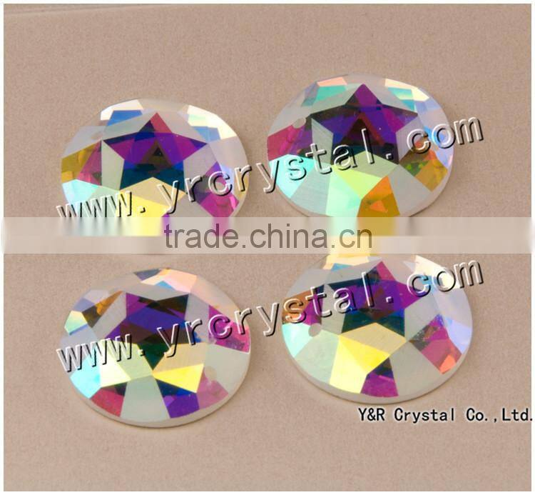 rhinestone 20mm flatback AB color with holes or not