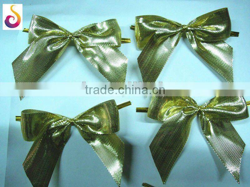sliver gift ribbon bow