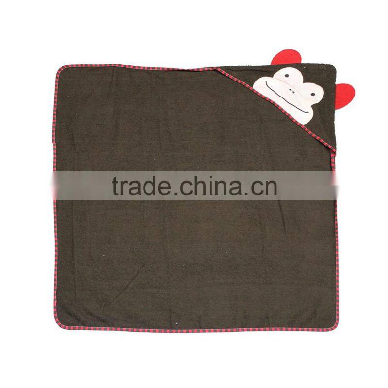 Custom design cotton baby organic hooded animal towel