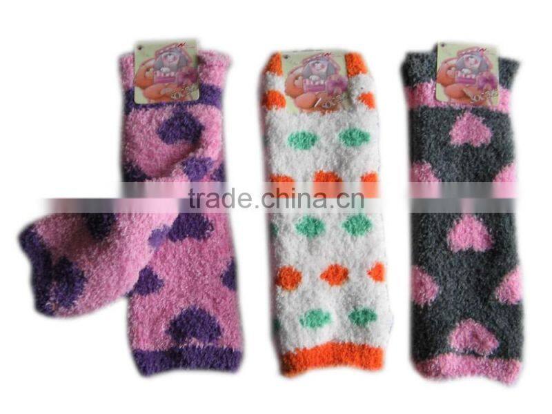 fuzzy microfiber warm socks, anti-sip Women thermal microfiber cozy socks