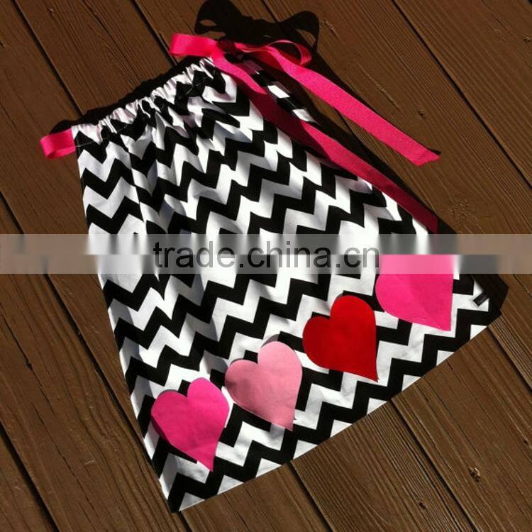 Chevron valentines heart dress,valentines pillowcase dress,valentines day clothing M5111704