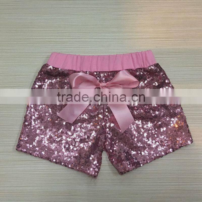 Champagne Pink PEACH Sparkle Sequin SHORTS girls birthday outfit Rose gold Infant toddler baby girl short