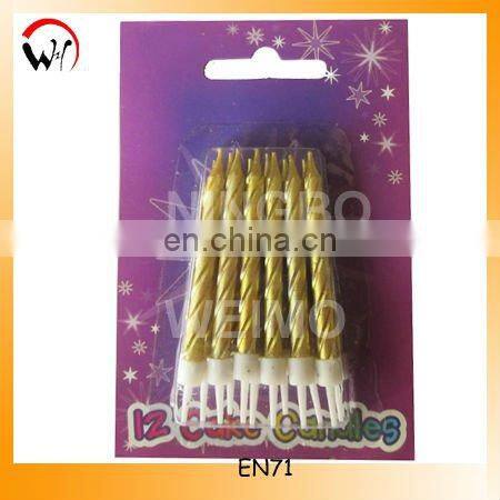 silver/metallic birthday candles