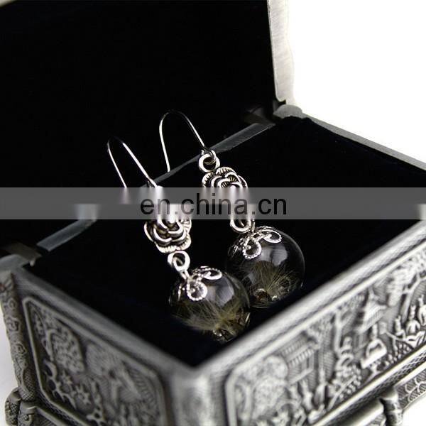 Hot sell Vintage gold glass ball dandelion seeds pendant light bulb personality earrings designs