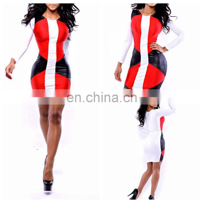 Professional women O-neck bodycon dresses