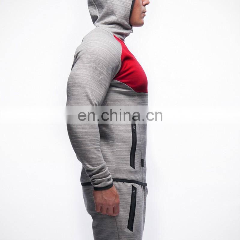 mens zipper muscle fitness full top design tracksuit