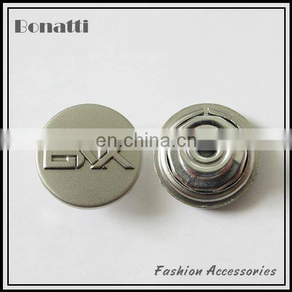 metal jeans button with custom logo