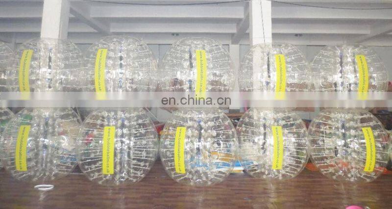 Factory Price PVC/TPU body inflatable bumper ball for adult ,human sized hamster ball