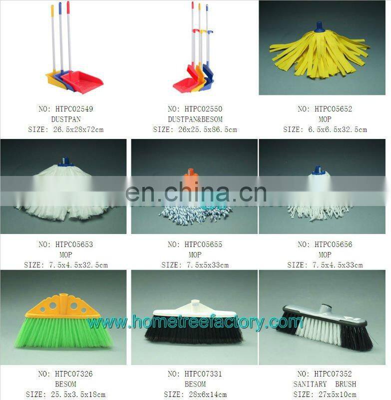 2013 new plastic retractable broom assembled foldable dustpan set