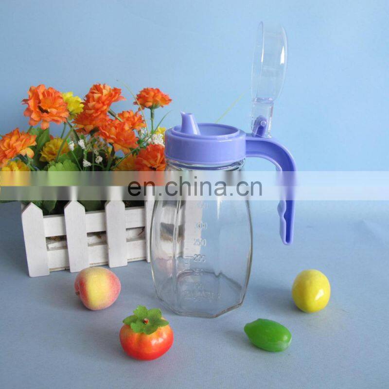 Measuring glass oil pot