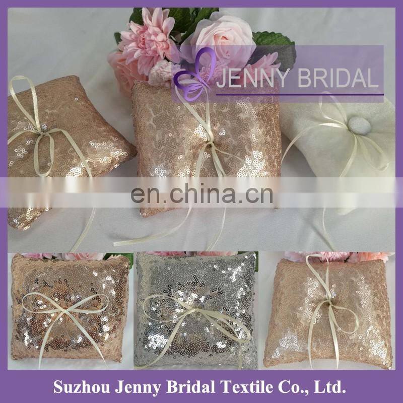 RP02 RUSTIC SEQUIN ring bearer pillow wedding ring pollw ideas ring cushion