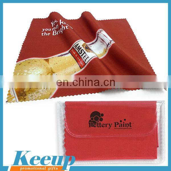 Logo Products Custom 4C Print Jewelry Eyeglasses Lens Microfiber Cleaning Cloth