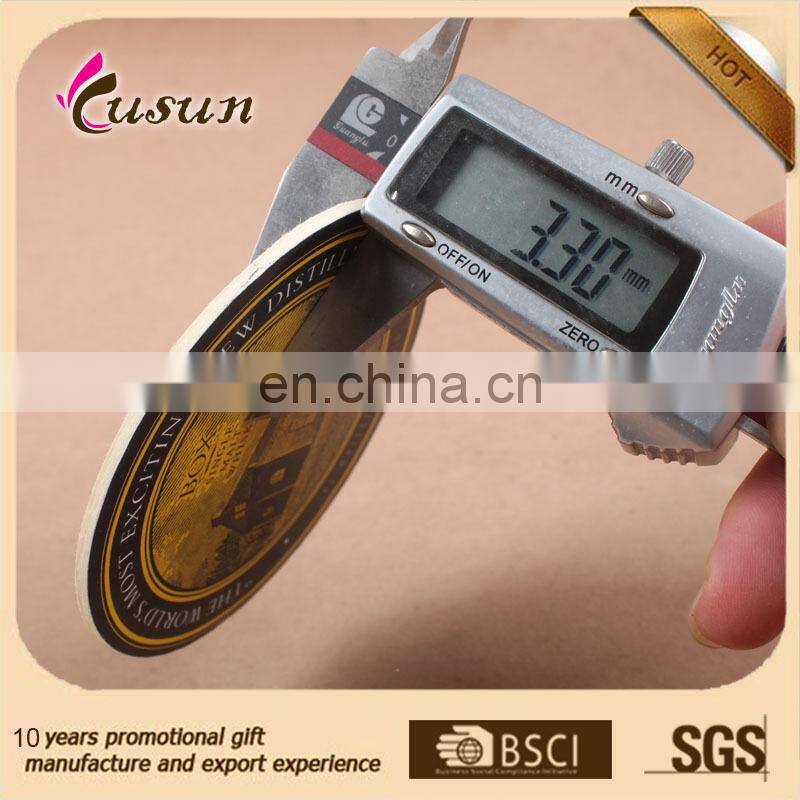 Chinese manufacture cheap promotion gifts cardboard paper cup pad coaster