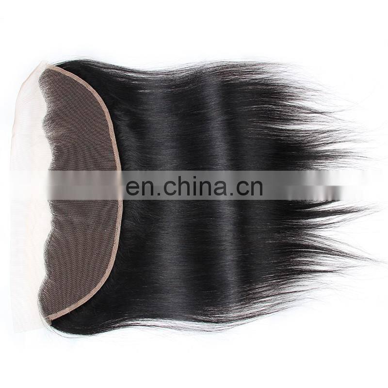 straight hair top quality transparent lace frontal virgin hair with bundles