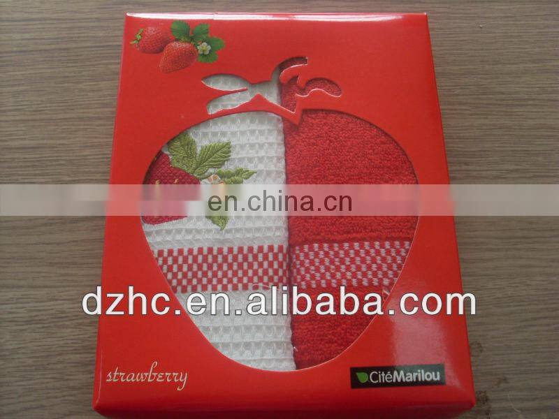 yarn dyed striped & checked kitchen towels,5 sets