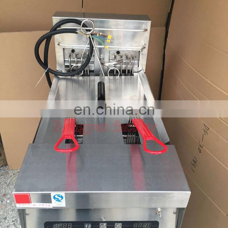IS-DF-32A Safety And Energy Saving Electric Fryer Computer-Board Fryer Double Sieves Double Oil Cylinders With Oil Filter