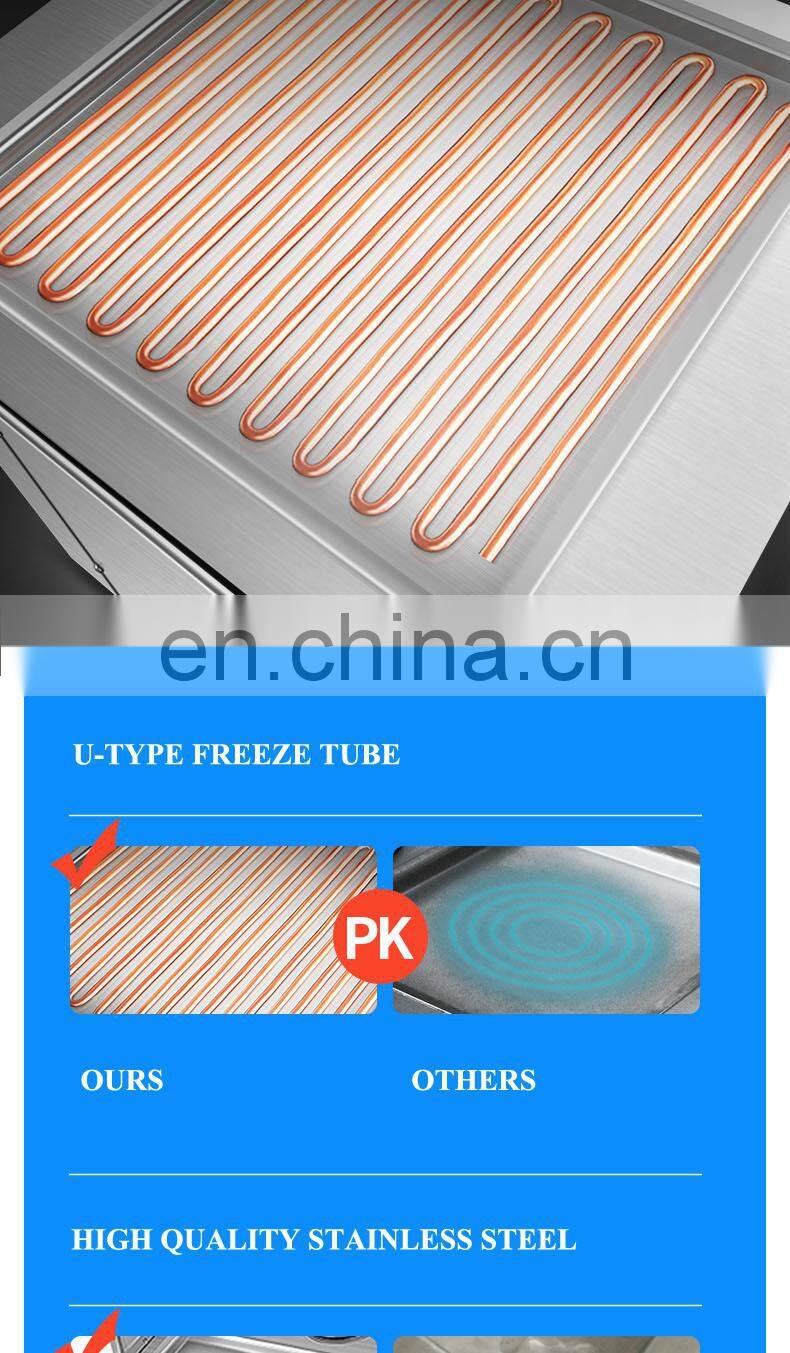 Electrical  Double flat Pans Thailand Roll Fried Ice Cream Machine / Ice Cream Cold Plate / Fry Ice Cream Machine