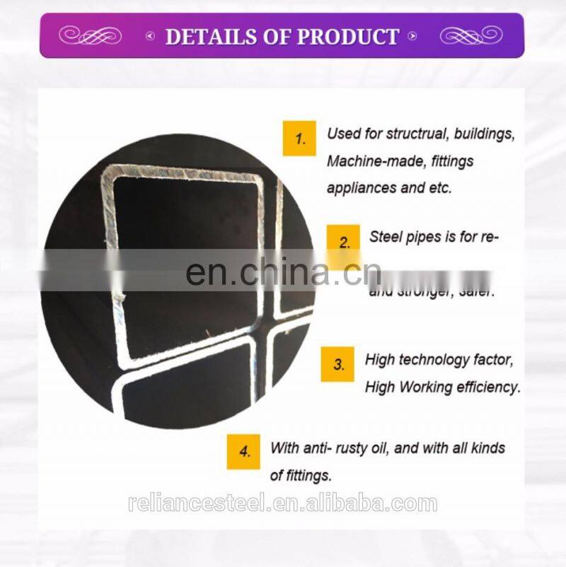 ERW square structural steel pipes and tubes