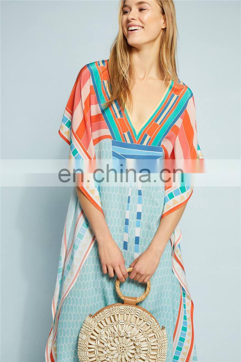 2019 Chiffon Beach Cover up Bathing suit for Women Pareo Beach Swim Cover up Saida De Praia Robe Plage Kaftan Beach Dress