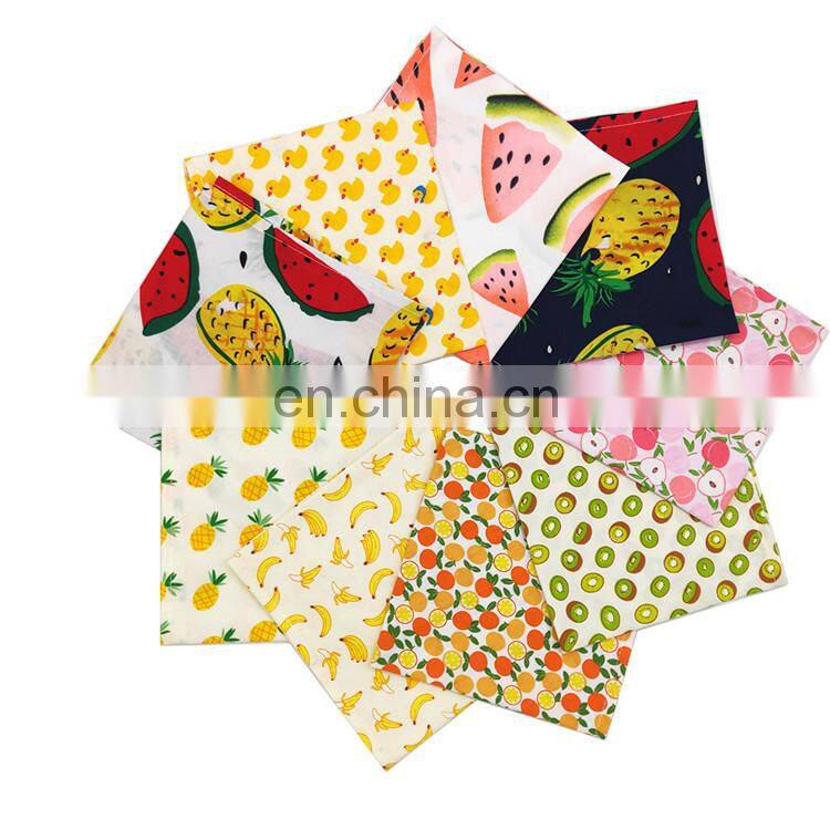 Fruits series printing large dog triangle bandanas for pets
